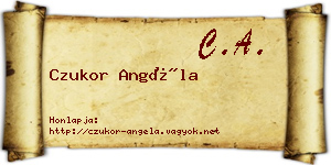 Czukor Angéla névjegykártya